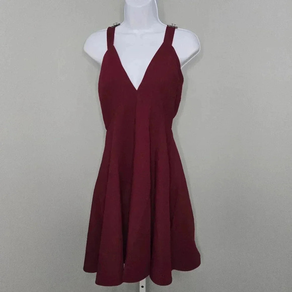 Lucy Paris Fit & Flare Red Dress Size Med NWT